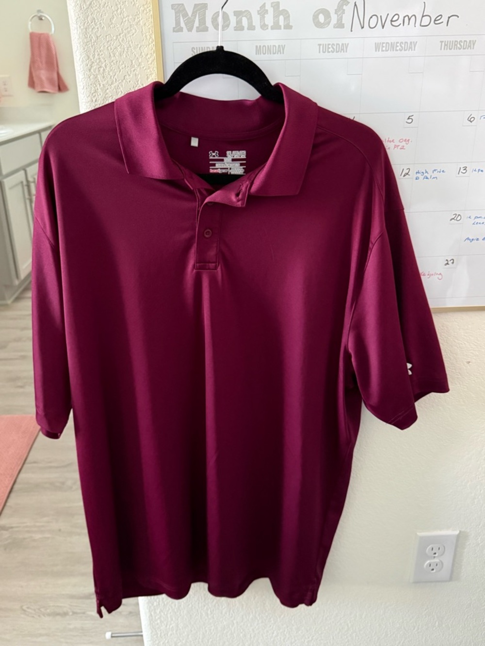 Under Armour Men’s Maroon Polo Shirt 2XL